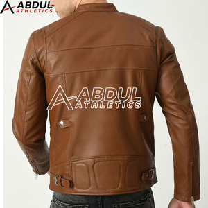 Chaqueta de invierno de cuero con acabado de lujo, material premium, tacto suave, interior cálido, corte ajustado, chaqueta de moda para el invierno. - Product Image 3