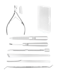 Herramienta Profesional de Alta Calidad para Levantar Uñas Encarnadas, Reutilizable, de Acero Inoxidable, Doble Cara, para Manicura y Pedicura - Product Image 1