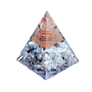 Kim tự tháp orgenito Tinh Thần-Cầu Vồng Moonstone orgone kim tự tháp nubian-Chữa bệnh kim tự tháp orgonite nubian