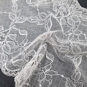 Floral Vine Stretch <b>Lace</b> Band 23cm Lightweight Nylon Spandex <b>Elastic</b> Warp Knit <b>Lace</b> Fabric Customized Color Custom Designs for - Product Image 1