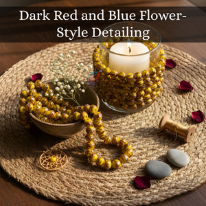 EXCEL EXPORTS Perles d'espacement en verre soufflé à la main jaunes 12 mm |   Motif en spirale à pois/feuille d'aluminium |   Fil de 8 pouces pour la création de bijoux artistiques - Product Image 5