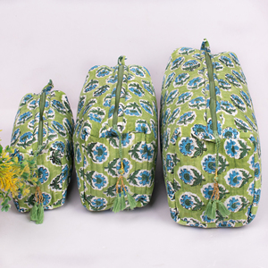 Nuevas Bolsas de Maquillaje de Algodón Personalizadas, Ecológicas, Colgantes, con Diseño Floral de Verano, Gran Capacidad, Estilo Moderno, para Almacenamiento de Cosméticos y Accesorios - Product Image 1