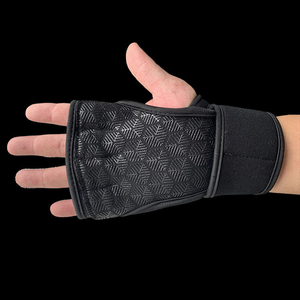 YIWU Custom Gym <b>Gloves</b> Unisex Half Finger Sports Lightweight Breathable Anti-Slip PU XL Size - Product Image 2