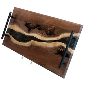 Plateaux en bois de résine magnifiquement conçus pour un service facile du petit déjeuner et du dîner avec un design durable - Product Image 5