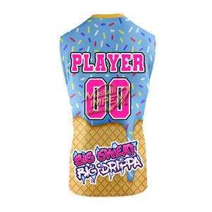 เสื้อแข่ง MASHADI Ice สำหรับงานพิมพ์ลายแบบ Sublimation บนผ้า Spandex/Polyester Mesh สำหรับเกม 7v7 สีน้ำเงิน แบบไม่มีแขน ระบายเหงื่อได้ดี ป้องกันแบคทีเรีย - Product Image 3