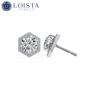 Bijoux personnalisés, diamants de laboratoire certifiés IGI, boucles d'oreilles pour homme, or 10K, 14K, 18K, diamants de laboratoire VVS, boucles d'oreilles pour femme, bijoux - Product Image 4