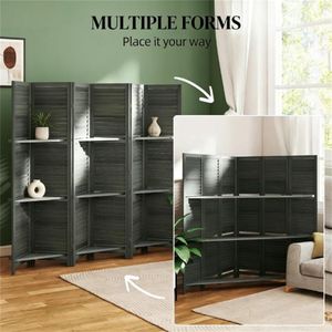 Paravento Pieghevole Bianco a 6 Ante per Camera da Letto e Divisorio per Ambienti - Product Image 3