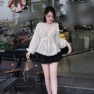 ชุดเซ็ตสองชิ้นผ้าฝ้ายทรงเข้ารูปสไตล์ลำลองสำหรับฤดูร้อน  ใส่สบายเป็นมิตรกับสิ่งแวดล้อม แฟชั่นธรรมชาติ ซักได้  รับสั่งทำตามแบบ - Product Image 4
