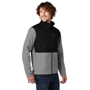 Veste Softshell de sport décontractée pour homme, doublée polaire d'hiver, logo personnalisé, deux couleurs combinées, légère, dernier motif avec logo - Product Image 6