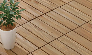 Dalles de terrasse en bois d'acacia imbriquées, imperméables, pour l'aménagement de terrasses extérieures - Product Image 4