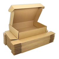 Dossiers en carton ondulé brun 3 plis recyclables 7,125x6,625x6,5 pouces pour l'emballage d'expédition de produits et de vente au détail e-commerce