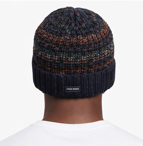 Bonnet en tricot côtelé texturé multicolore avec logo personnalisé OEM, bonnet unisexe tricoté à la main avec logo brodé, bonnet d'hiver multicolore - Product Image 3