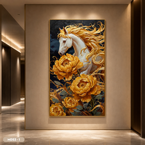 Cuadro Decorativo Premium OEM con Caballos Galopantes, Pintura de Espejo, Estética Oriental, Hecho en Vietnam - Product Image 6