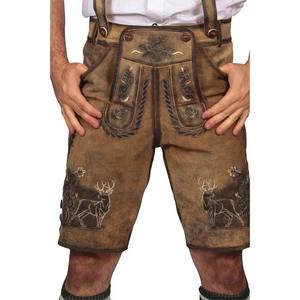 Costume Lederhosen en cuir véritable pour homme avec logo brodé personnalisé – Tenue authentique allemande pour l'Oktoberfest pour homme - Product Image 1