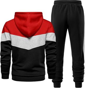 Conjunto Deportivo de 2 Piezas para Hombre, Sudadera y Pantalones con Capucha, Estampado Informal, Logotipo Personalizable, Cordón Ajustable - Product Image 3