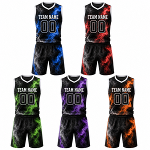 <b>Custom</b> Sublimated 100% Polyester Basketball Uniform Set Personalized Team Jersey Shorts Drawstring Closure Lightweight Quick Dry - Product Image 2