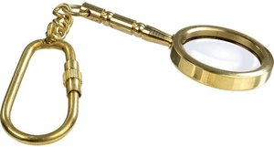 <b>Vintage</b> Brass Magnifying Glass Keychain Antique Pocket Magnifier Decorative <b>Key</b> Ring Reading Glass Gift - Product Image 5