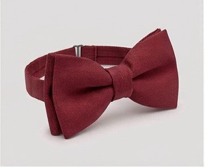 Nœud Papillon Homme Bordeaux de Luxe pour Mariage et Soirée, Fait Main, à Nouer Soi-même, en Polyester, Vente en Gros Direct Usine, Prix Bas - Product Image 2