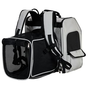 Zaino Trasportino Morbido Espandibile per Cani e Gatti di Piccola Taglia con Estensione Posteriore in Rete Traspirante, Ideale per Viaggi - Product Image 3