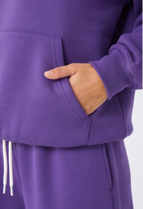 Women’s Polyester Winter Hooded Tracksuit Manufacturer Wholesale Custom Sportswear Set Warm Sweat <b>Hoodie</b> and Jogger Pants - Product Image 5