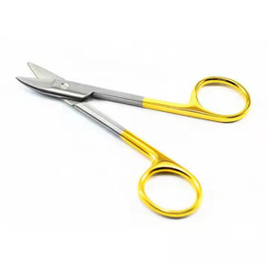 Ciseaux chirurgicaux ergonomiques Beebee Crown Grip de haute qualité avec insert en carbure de tungstène, 12 cm, droits et courbés, pour usage chirurgical et dentaire - Product Image 1