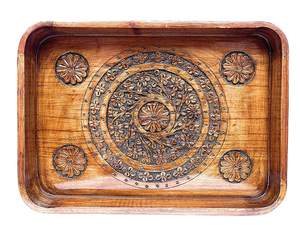 Bandejas de Madera Natural para Servir Frutos Secos, Desayunos y Aperitivos, Plato Decorativo de Madera para Cocina, Comedor y Decoración del Hogar - Product Image 3
