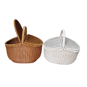 Colorful Natural Rattan Gift <b>Basket</b> Vietnam Made from Woven Rattan Material for Packaging Solutions and Custom Branding - Product Image 1