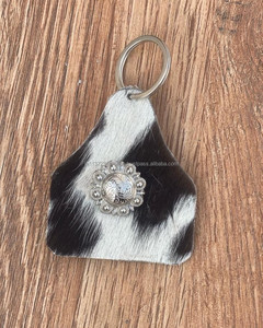 มาใหม่สไตล์ร้อนขายผมบนหนัง Cowhide พวงกุญแจหนังแท้พวงกุญแจรูปทรงที่ไม่ซ้ํากันหนังพวงกุญแจหรูหรา - Product Image 4