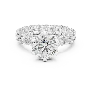 Anillo de Compromiso con Diamante Cultivado en Laboratorio de 2 Quilates, Oro Sólido de 18K, 2.98 CTW, Anillo de Eternidad con Acentos, Anillo de Lujo - Product Image 3