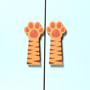 Poignées de tiroir et de placard pour enfants en bois d'acacia décoratif, écologiques, en forme de patte de tigre, pour armoire et commode, pour chambre d'enfant - Product Image 1