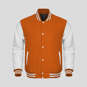 Mens College Varsity Jacket Leather Sleeves OEM ODM Factory Wool Body Custom Outerwear Bulk Export Manufacturing - Product Image 4