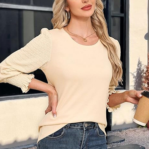 Camisetas de Manga Larga para Mujer, Diseño Personalizado, Casuales de Invierno, Tejido de Secado Rápido, Anti-Pilling, Más Vendidas - Product Image 5