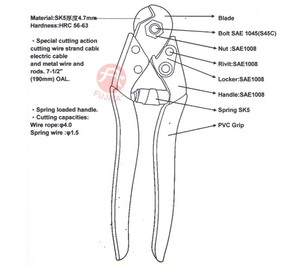 Đa chức năng phổ Chéo Cắt Kìm và dây cắt Công cụ phần cứng - Product Image 5
