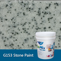 Peinture Murale Extérieure à Effet Pierre Naturelle pour Façades, Revêtement Granuleux Sable Coloré pour Finition Façon Pierre