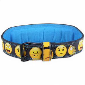 Cinturón de levantamiento de pesas de cuero de 10 mm, cinturón de levantamiento de pesas de cuero genuino para entrenamiento, cinturones de cuero PU unisex con diseño de anime. - Product Image 2