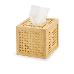 New Products Rattan Tissue Box With Wood Lid Handwoven OEM Variety of Colors Decoration <b>Table</b> and <b>Bath</b> Accessories Handmade - Product Image 1