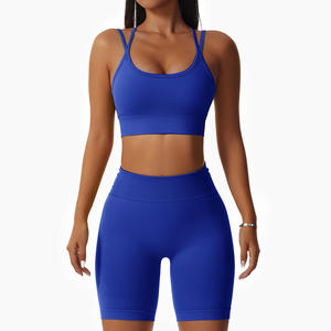 <b>Top</b> Seller Custom Logo Women Casual Two Piece Set Sexy Club Streetwear Summer Solid Sleeveless <b>Crop</b> <b>Top</b> Breathable 100% - Product Image 5