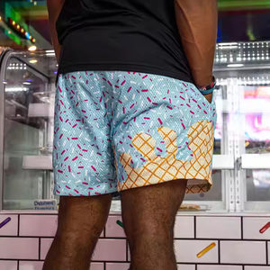 Low MOQ Solid Casual Sublimation Transfer Print Quick Dry Breathable 100% Polyester <b>Mesh</b> <b>Shorts</b> for <b>Men</b> - Product Image 3