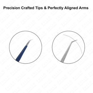 Pinces à épiler professionnelles japonaises en acier inoxydable avec pointe en fibre, logo personnalisé pour les cils russes volumineux - Product Image 3