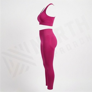 Conjunto de Yoga sin Costuras de Secado Rápido para Mujer, Sujetador Deportivo Reversible, Leggings Transpirables, Ropa Deportiva, Color Personalizado - Product Image 3