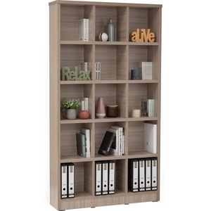 Modern 5 Tier Tall <b>Bookcase</b> Wooden Grain Storage Cabinet <b>Open</b> Shelf Organizer for Living Room Bedroom Home Office - Product Image 2