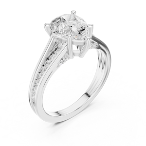 Anillo de Compromiso de Lujo con Diamante Corte Pera, Certificado IGI, con Aro Dividido y Engaste Pavé, Oro de 18K para Mujer, Boda, Fiesta - Product Image 5