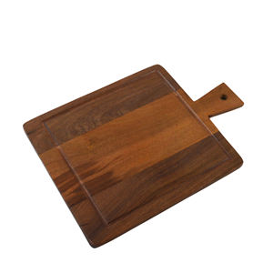 Tabla de Cortar de Madera de Acacia Americana Oscura, Duradera, Elegante y Versátil, con Ranura para Jugos y Asa - Product Image 2