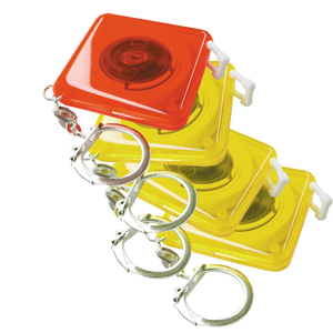 Thước Đo Sợi Kính Bằng Vải PVC Có Thể Thu Gọn Hình Vuông Thước Dây Móc Khóa Có Móc Chìa Khóa - Product Image 3