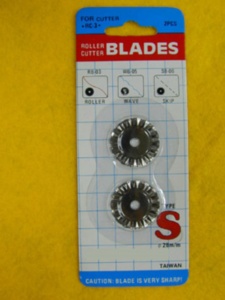 DK-572-1 <b>Blades</b> Spare for Skip Knife or Wave Knife | <b>Roller</b> Cutter <b>Blades</b> Type S Stainless Steel 2Pcs Durable Taiwan Made - Product Image 1