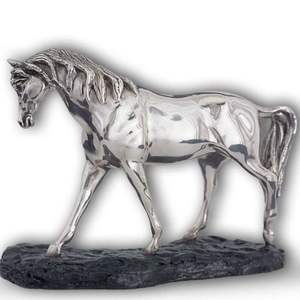 Estatua de Caballo Clásica de Aluminio Fundido para Decoración Sofisticada de Sala de Estar con Textura Suave y Presencia Audaz - Product Image 6