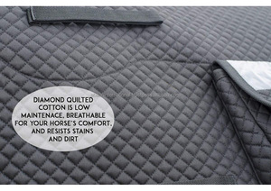High Quality Polyester Horse <b>Quilted</b> Jumping Saddle Pad with Pocket and <b>Double</b> Cord Trim Durable Customized Color & Size - Product Image 6