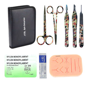 Complete <b>Suture</b> Practice Training <b>Kit</b> High Quality Manufacturer Supplier Surgical Set with Medical Instruments for Students - Product Image 1