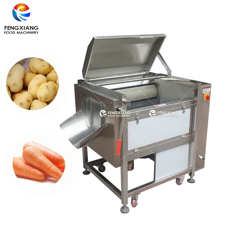 Otomatik endüstriyel MSTP-80 patates soyma makinesi sebze manyok soyucu havuç yıkama ve soyma makinesi