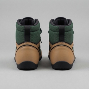 Chaussures de boxe légères à lacets pour hommes, chaussures d'entraînement en cuir respirant à cheville haute, support de cheville flexible, adhérence par tous les temps - Product Image 3